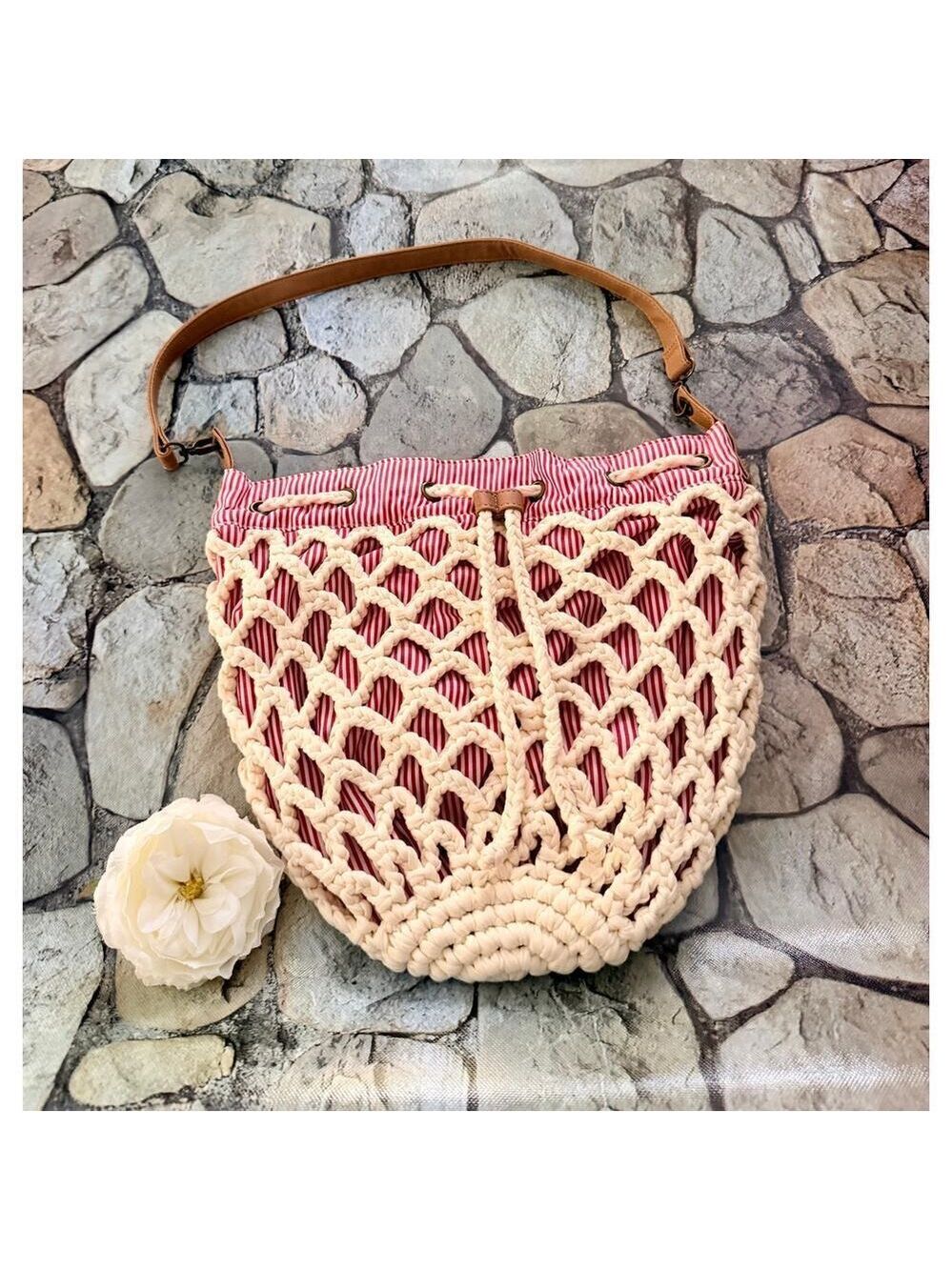 FUN MACRAME BEACH BAG